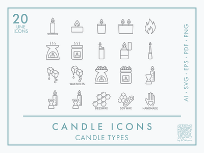 Candle Icon Pack - Candle & Wax Types