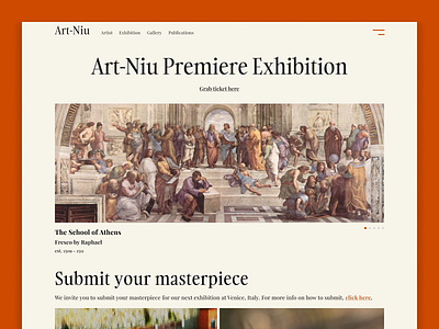 Art-Niu Landing Page