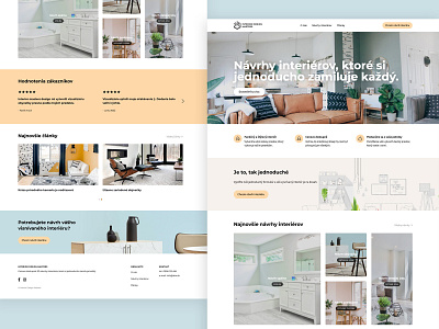 Online interior design - Landing page