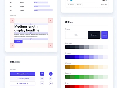 Design System clean design system interface styleguide table ui