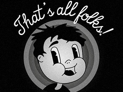 That's all folks avatar cartoon illustration profile picture retro thats all folks! vintage