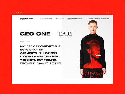 Concept 14 - Deranged concept daily fashion landing page single ui