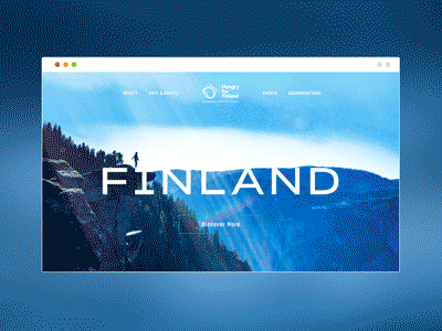 Concept #19 - Finland, land of a thousand Gifs clean dark finland landing minimal serif travel ui