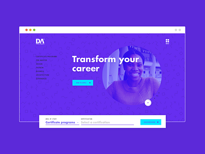 Domus Academy (Late 2017) 80s academy bold branding career clean concept design domus memphis purple school ui university vibrant