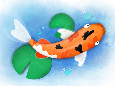 Mr Koi drawing fish illustration koi koi carp procreate sketch