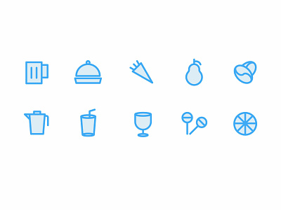 food icons ui 向量 美食 设计