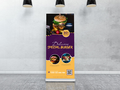 Restaurant Roll up banner ads banner annual report design banner company design food food advertising food banner food layout food promotion food standee presentation restaurant restaurant ad roll up roll up banner