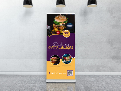 Restaurant Roll up banner ads banner annual report design banner company design food food advertising food banner food layout food promotion food standee presentation restaurant restaurant ad roll up roll up banner