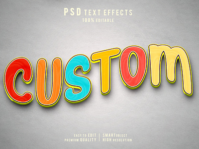 Creative Custom 3d editable text effects