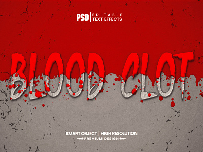 Creative Blood Clot 3d editable text effects 3d 3d editable text effect 3d text 3d text effect banner blodd blood clot branding design effects graphic design illustration logo mockup red text effect text mockup typography