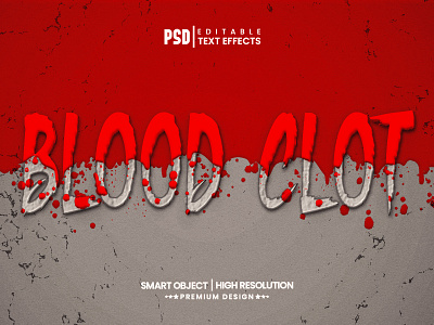 Creative Blood Clot 3d editable text effects