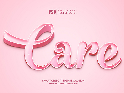 Creative Care 3d editable text effects 3d 3d editable text effect 3d text 3d text effect branding care care text effect design effects logo lux pattern typography ui