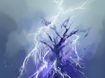 winter's eletron eletricity illustration lightning tree winter