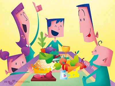 Project: Healthy food in schools - Part 6 character design design editorial food healthy illustration school