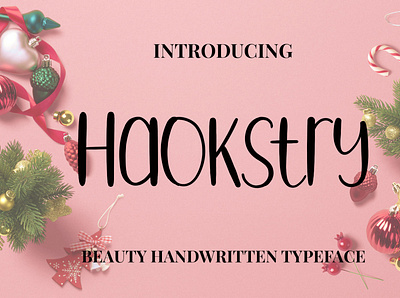 Haokstry Font beauty calligraphy design font handwritten logo logotype script typeface