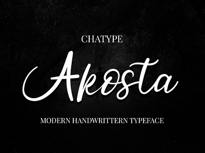 Akosta Font 3d branding design font graphic design handwritten logo motion graphics script