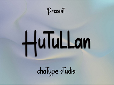 Hutullan font 3d branding casual font graphic design logo motion graphics script signature
