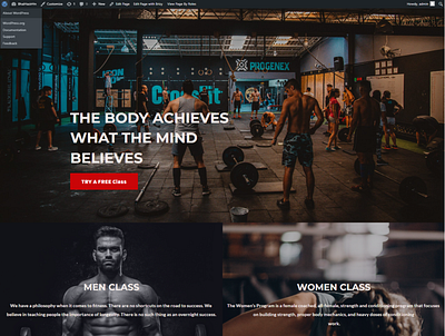 Gym Landing Page By Hassan Raza brizy design elementor freelancer freelancing landing page page web developer website wed designer wordpreess wordpress designer wordpress landing page