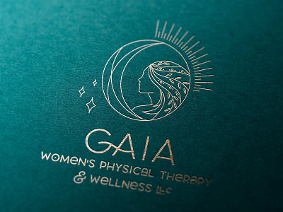 GAIA Logo Design branding gaia hand drawn illustration logo logo design mother earth physical therapy sam stone sam stone design woman women