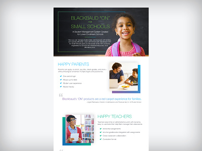 Blackbaud "ON" for Small Schools Infographic agency545 blackbaud gradients infographic k 12 k12