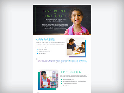 Blackbaud "ON" for Small Schools Infographic