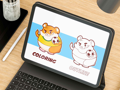 A cartoon hamster illustration - Character Design