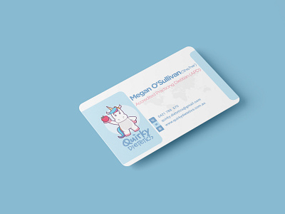 A business card design - Unicorn cartoon logo