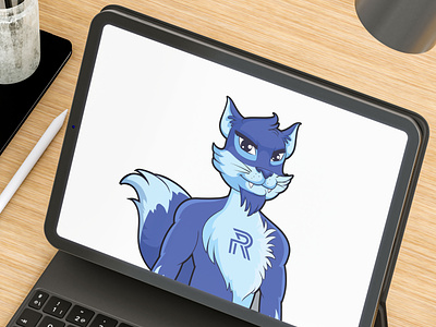 A cartoon fox character design