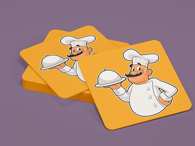 A cartoon sticker design- cartoon chef
