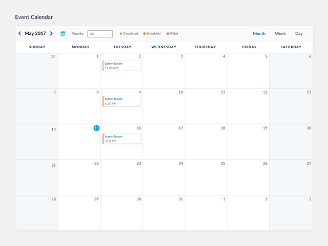 Browse thousands of Event Calendar images for design inspiration | Dribbble