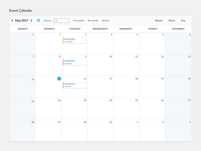 Browse thousands of Event Calendar images for design inspiration | Dribbble