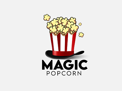 Magic Pop Corn Logo Design app branding design graphic design illustration innovador innovador studio innovador studios logo logo design magic logo pop corn logo typography ui ux vector