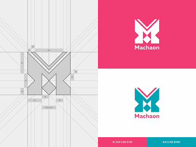 Machaon animal butterfly grid logo logodesign mark