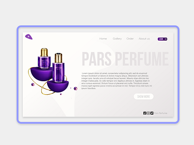 Pars Perfume Landing Page Design branding dashboard design illustration landing minimal page ui ux web