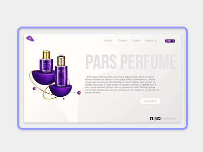 Pars Perfume Landing Page Design