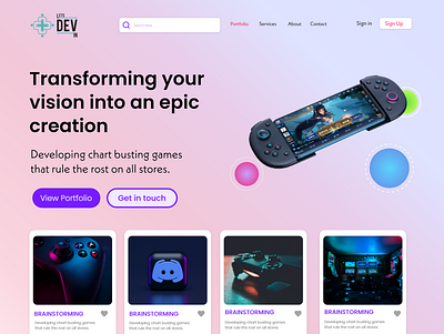 Featured Games Landing Page ecommerce graphic design homepage landing page shopify store storeui ui webdesign woocomerce