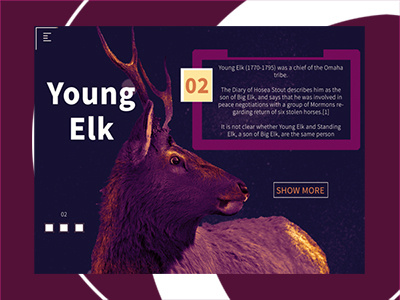 Young Elk agency creative digital elk fresh landing minimal page production ui web website