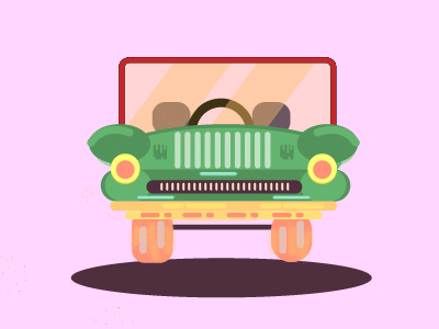 New Car Experience 2d car character design fireart game illustration kart luigi mario studio