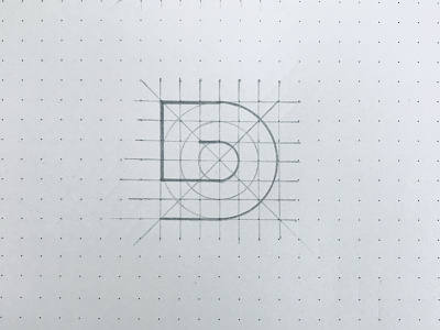Pencil drawing of DB monogram abstract b design illustration mcdaid vector