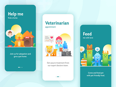 Pet Care Onboarding Screens