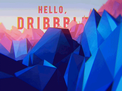 Hello Dribbble！ ae color debut dribbble hello invites motion design thanks ui