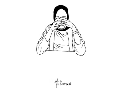 A Woman Drinking Ocha - Illustration