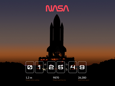 Daily UI 014 - Nasa Countdown Timer