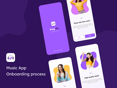 Music App - Mobile UI design branding graphic design ui