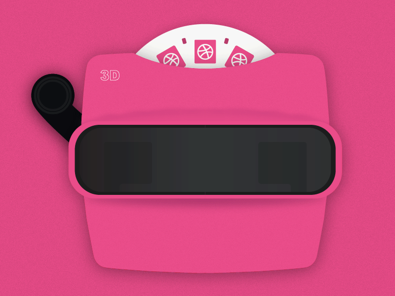 Hello Dribbble! :—) 3d after effects animatoin debut design dribble flat lance barrera pink shot viewfinder