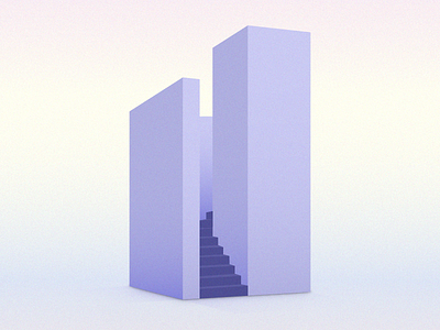 Only Way Is Up ☝️ 3d adobe adobe illustrator architectural gradient illustraor pastel stairs vector