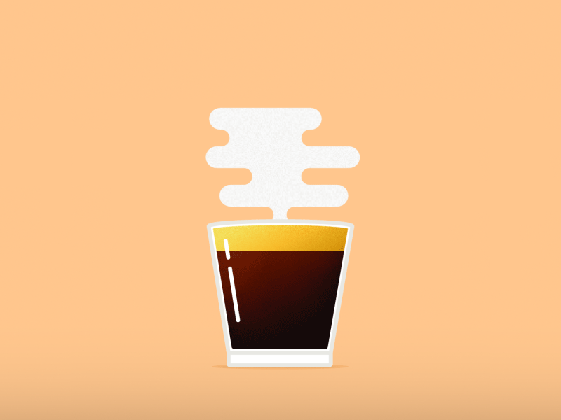 Espresso Time ☕ adobe after effects ae after effects animation caffeine coffee espresso espresso shot flat illustration shot steam texture