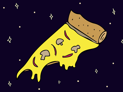 cosmic pizza cosmic illustration outer space pizza space stars the truth is out there