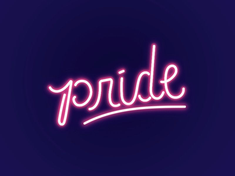 Neon Pride celebrate electric flashing gif handletter lgbtq neon pride washington dc
