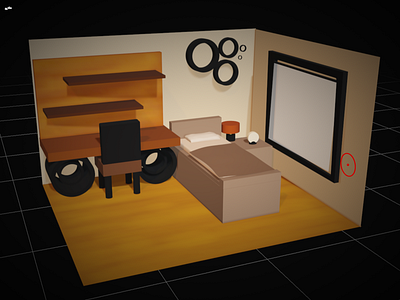 Bedroom model #3D #Modelling design illustration